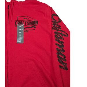 ​Craftsman Mens XXL Red Full Zip Hoodie Sweatshirt NWT 2XL Workwear Cotton Poly